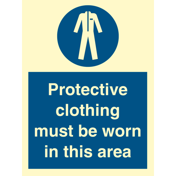 Protective clothing must be worn - IMO Mandatory sign - IMPA 335764