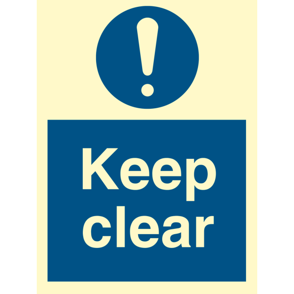 Keep clear - IMO Mandatory sign - IMPA 335870
