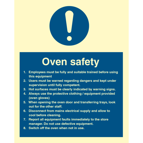 Oven safety - IMO Mandatory sign - IMPA 335766