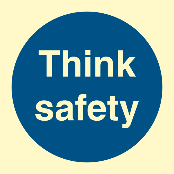 Mandatory sign - Think safety 