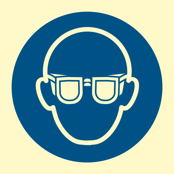 Mandatory sign - Wear goggles 