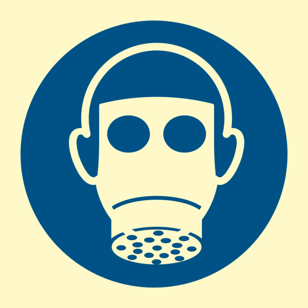 Wear respirator - IMO Mandatory sign - IMPA 335647