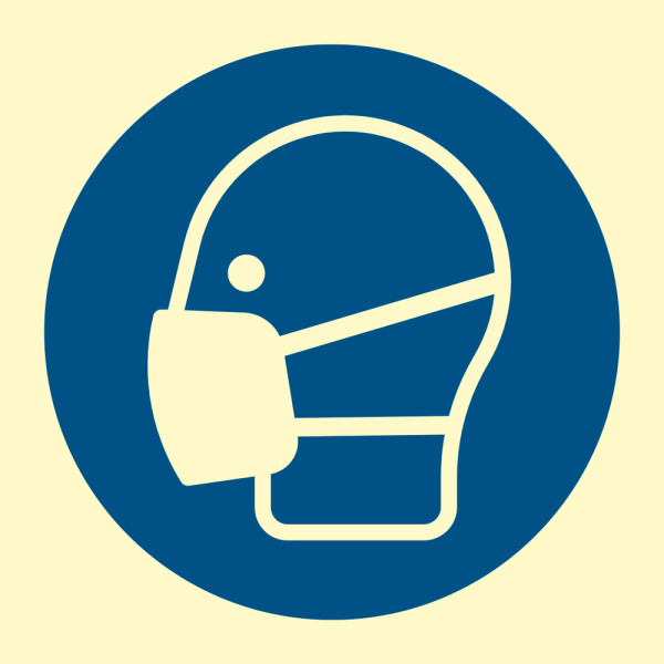 Wear mask - IMO Mandatory sign - IMPA 335646