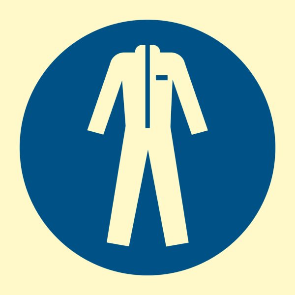 Protective clothing must be worn - IMO Mandatory sign - IMPA 335651