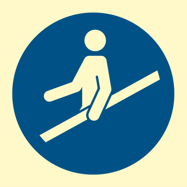 Use handrail - IMO Mandatory sign