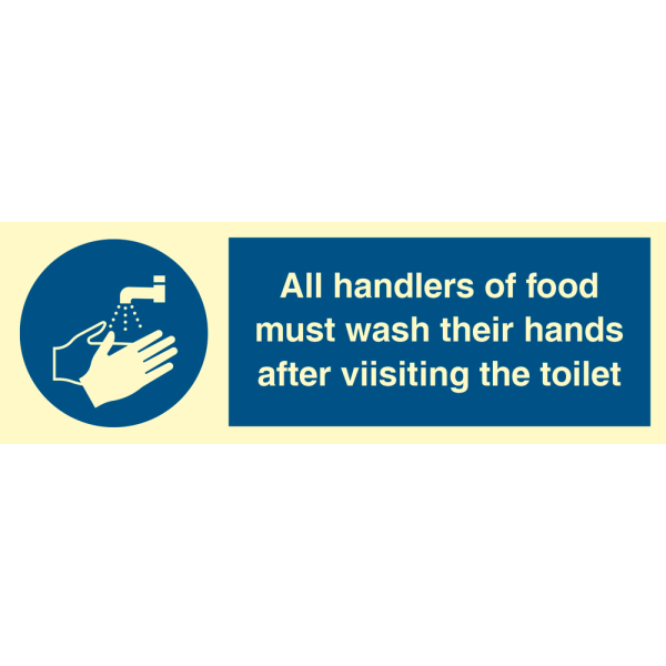 All handlers of food must wash hands - IMO Mandatory sign - IMPA 335745
