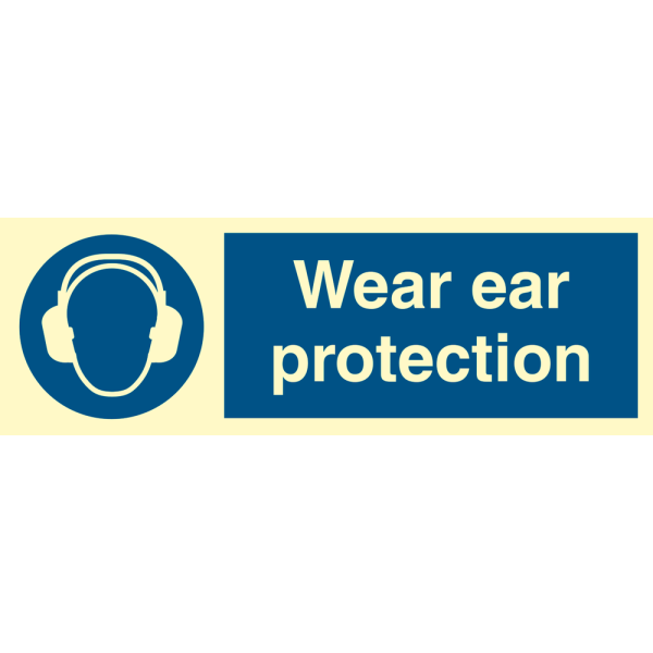 Wear ear protection - IMO Mandatory sign