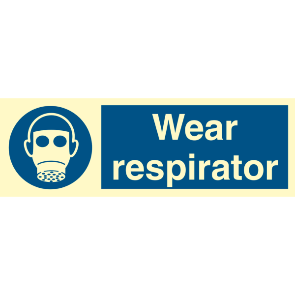 Wear respirator - IMO Mandatory sign