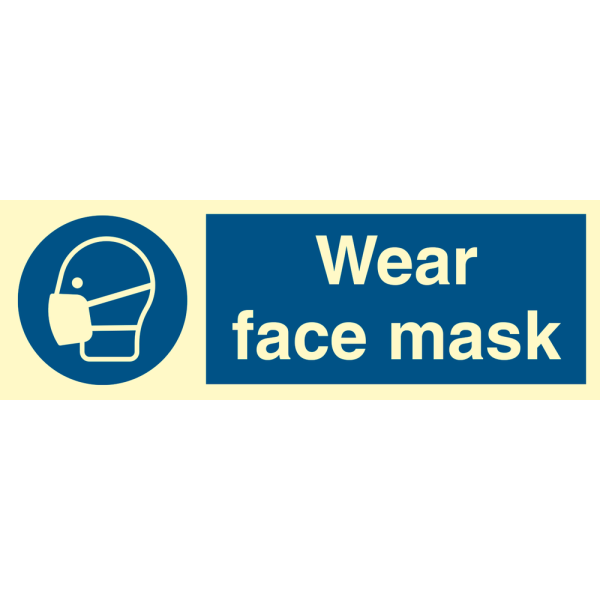 Wear face mask - IMO Mandatory sign