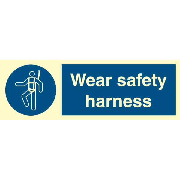 Wear safety harness - IMO Mandatory sign
