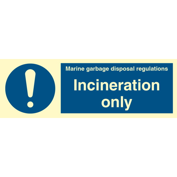 Incineration only - IMO Mandatory sign - IMPA 335693