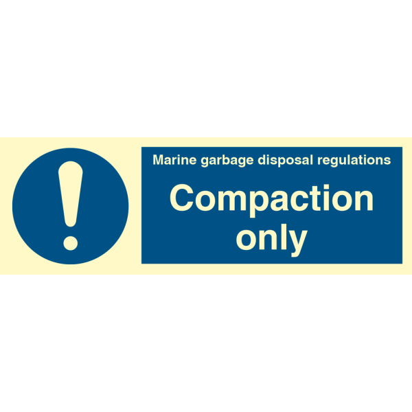 Compaction only - IMO Mandatory sign - IMPA 335695