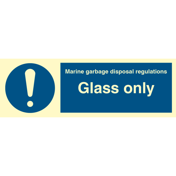 Glass only - IMO Mandatory sign - IMPA 335696