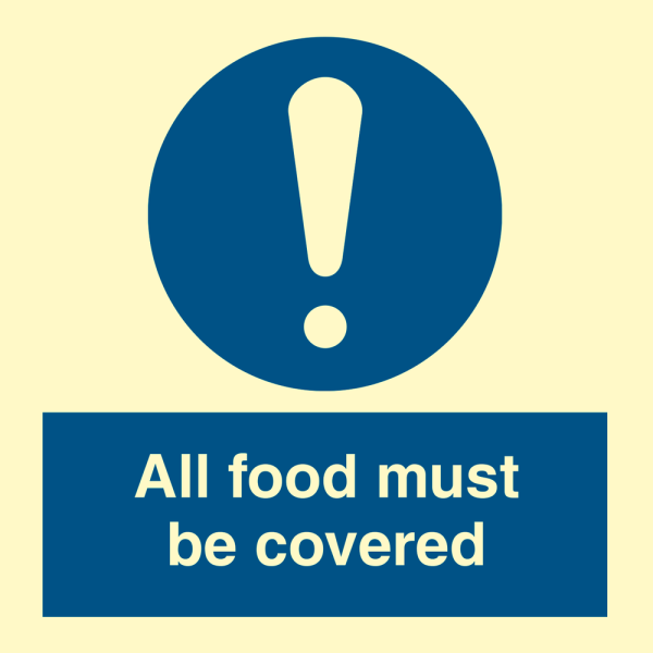 All food must be covered - IMO Mandatory sign - IMPA 335776