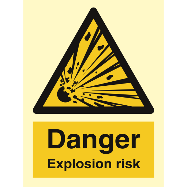 Danger Explosion risk - IMO Hazard & Warning sign - IMPA 337581