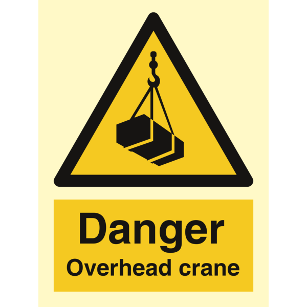 Danger overhead crane - IMO Hazard & Warning sign