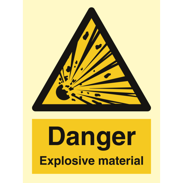 Danger Explosive material - IMO Hazard & Warning sign - IMPA 337583