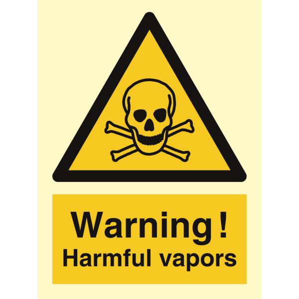Warning Harmful vapors - IMO Hazard & Warning sign - IMPA 337604