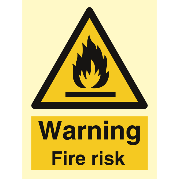 Warning fire risk - IMO Hazard & Warning sign - IMPA 337630