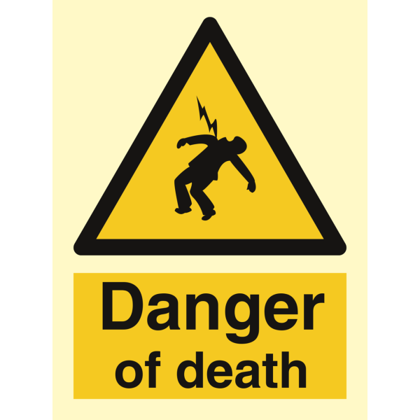 Danger of death - IMO Hazard & Warning sign - IMPA 337668