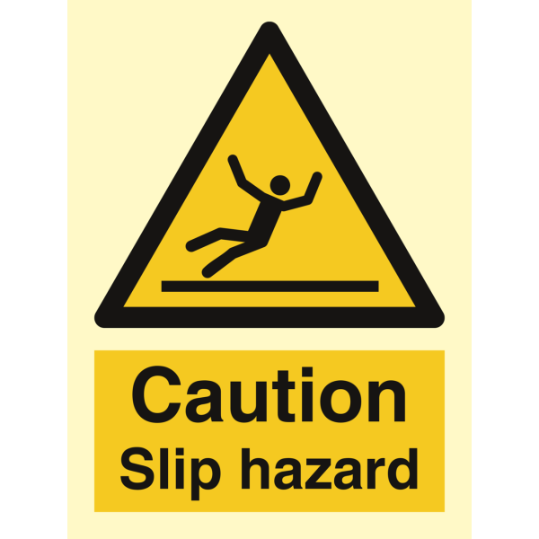 Caution Slip hazard - IMO Hazard & Warning sign - IMPA 337572