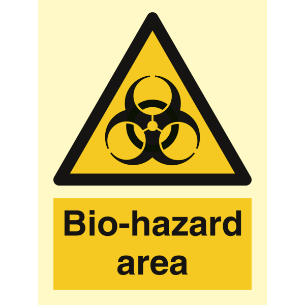 Bio-hazard area - IMO Hazard & Warning sign