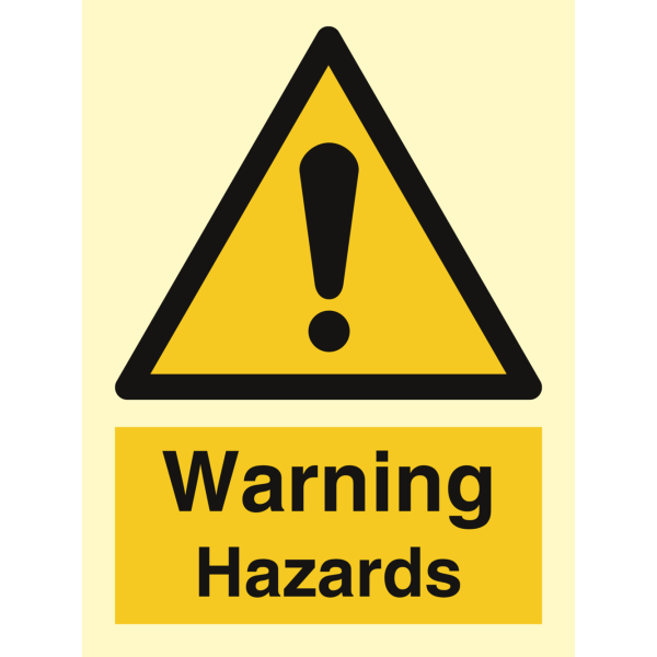 Warning Hazards - IMO Hazard & Warning sign
