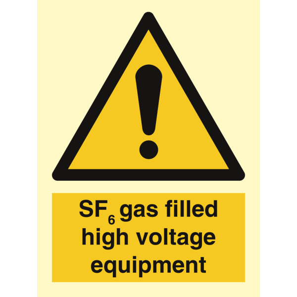 Danger SF6 - IMO Hazard & Warning sign