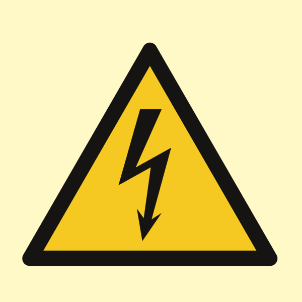 Danger Electrical hazard - IMO Hazard & Warning sign - IMPA 337507