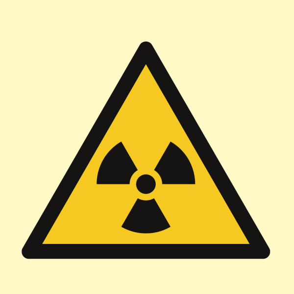 Caution Radiation risk - IMO Hazard & Warning sign - IMPA 337511