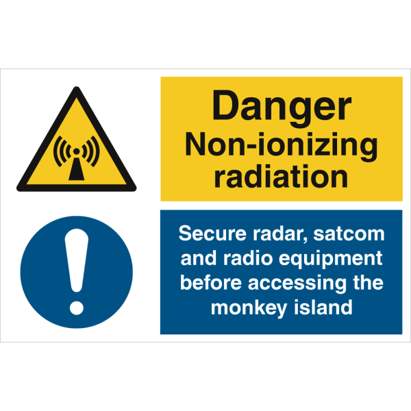 Danger Non-ionizing radiation - IMO Combi sign - IMPA 333109