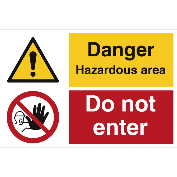 Danger Hazardous area - IMO Combi sign - IMPA 333114