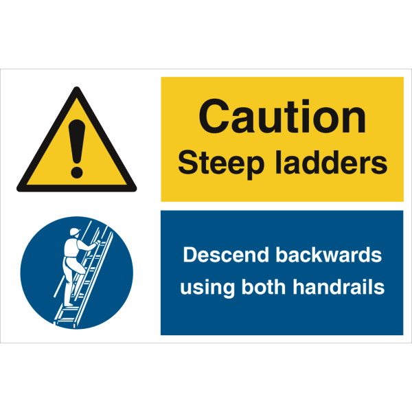 Caution Steep ladders - IMO Combi sign - IMPA 333116