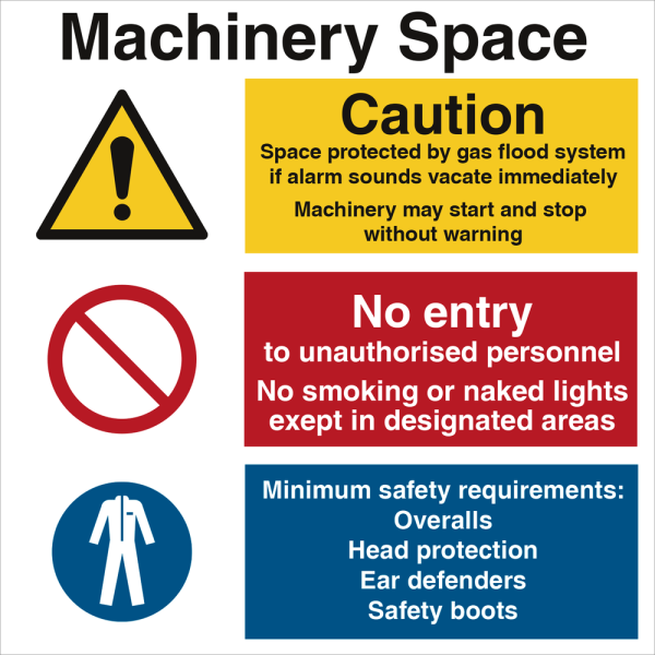 Combi sign - Machinery Space 