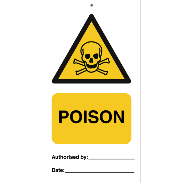 Poison (pk. a 10 stk.) IMO skylt - 0.2 mm rigid 140 x 75 mm