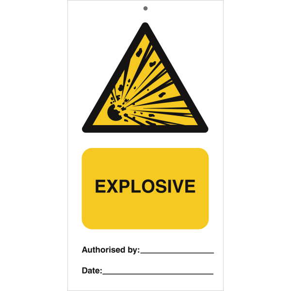 Explosive (pk. a 10 stk.) IMO skylt - 0.2 mm rigid 140 x 75 mm