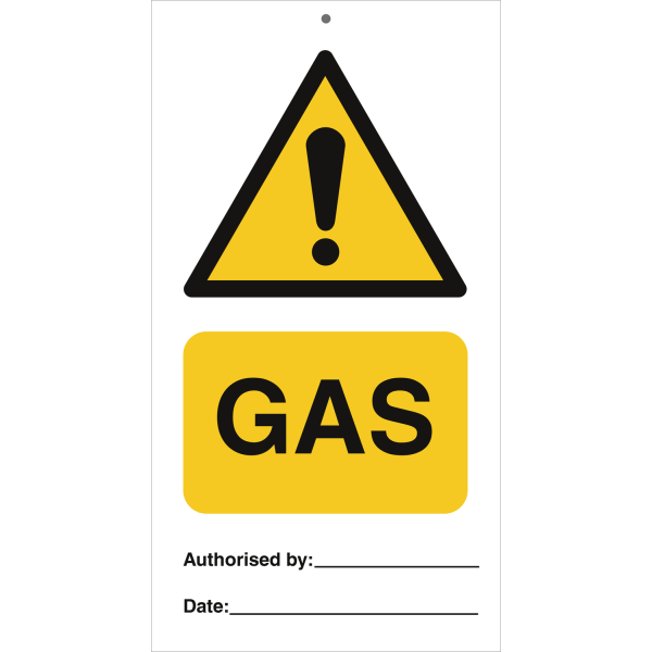 GAS (pk. a 10 stk.) IMO skylt - 0.2 mm rigid 140 x 75 mm