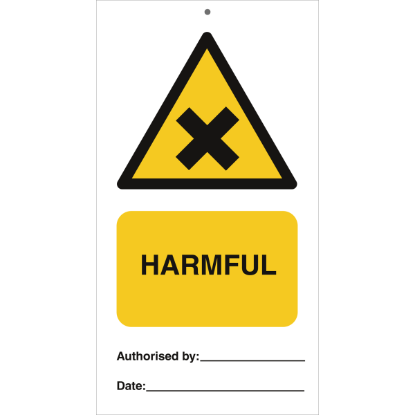 Harmful (pk a 10 stk.) IMO skylt - 0.2 mm rigid 140 x 75 mm