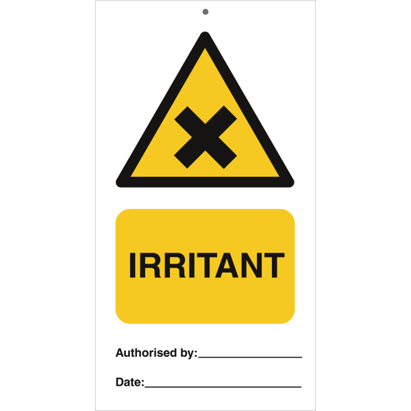 Irritant (pk. a 10 stk.) IMO skylt - 0.2 mm rigid 140 x 75 mm