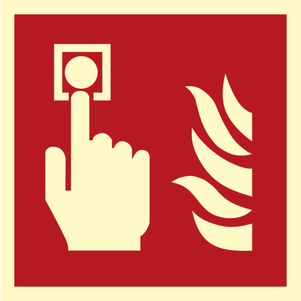 Brandlarmsknapp - Brandskylt ISO 7010 F005