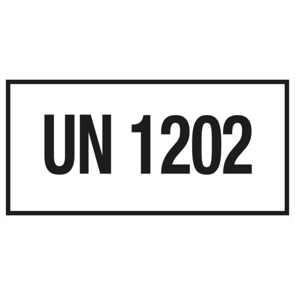 UN 1202 - 50 x 100 mm självhäftande vinyl - rulle om 250 st.