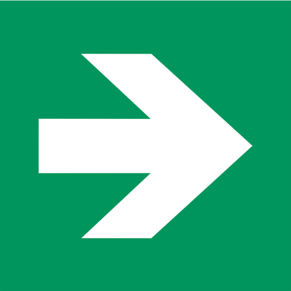 Arrow IMO skylt - Klar vinyl 50 x 50 mm