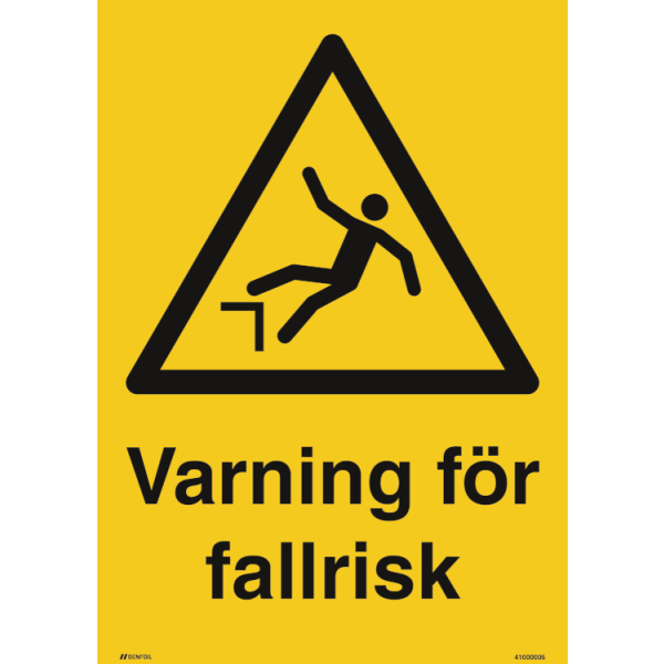 Varning för fallrisk - Varningsskylt ISO 7010 W008