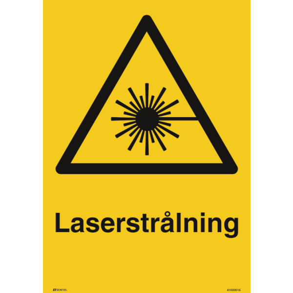Laserstrålning - Varningsskylt ISO 7010 W004