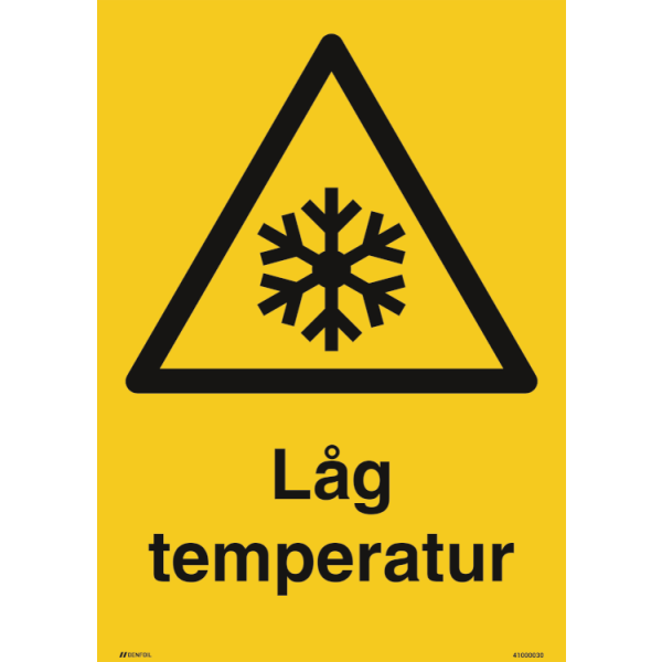 Varning för låg temperatur - Varningsskylt ISO 7010 W010