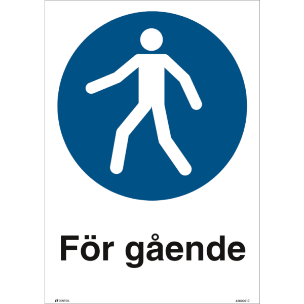För gående - Påbudsskylt ISO 7010 M024