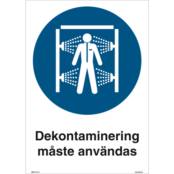 Dekontaminering påbjuden - Påbudsskylt ISO 7010 M072