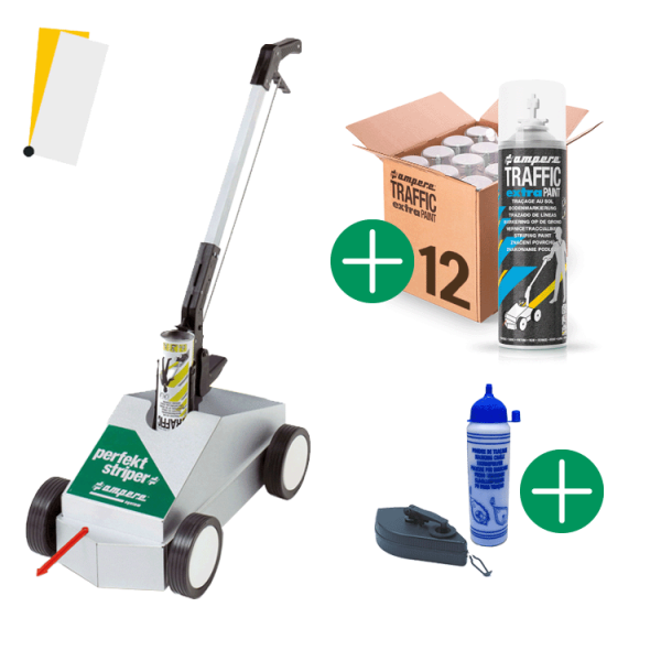 Startpaket: 12 burkar TRAFFIC Extra + Perfect Striper-vagn
