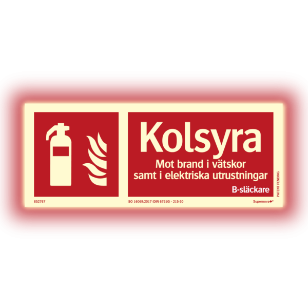 Supernova+® kolsyresläckare ISO - Färgefterlysande 100 x 250 mm