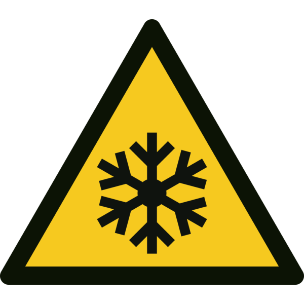 Varning för låg temperatur - Varningsskylt ISO 7010 W010